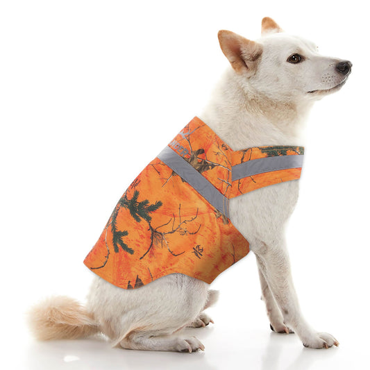 Mooselander - Dog Safety Vest with Reflective Tape in Realtree Prints Xtra Bright Orange Mini