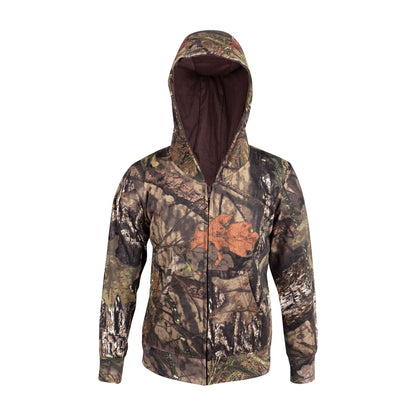 Mooselander – Kid's and Youth Zip Hoodie in Mossy Oak Country Print, Camo Hoodie, Comfortable and Warm, Perfect for Outdoors