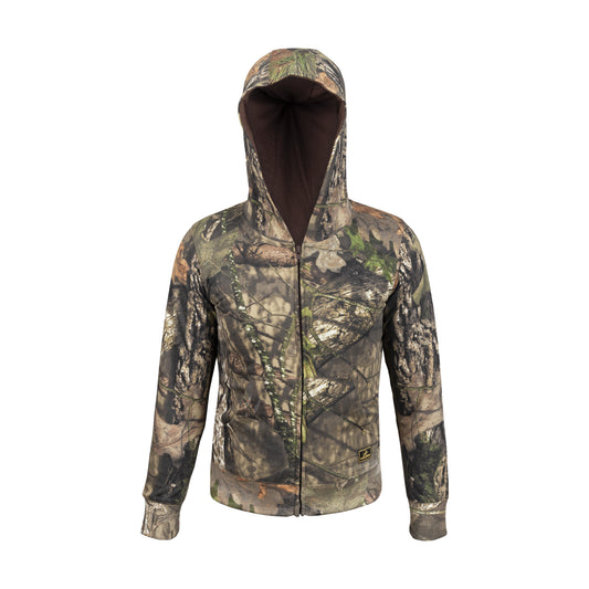 Youth Full Zip Hoodie Sweatshirt in Mossy Oak Camo